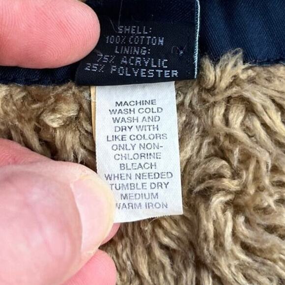 Gap Y2K Vintage Blue Denim Vest Size XS Faux Fur Lined Button Front Collared - Picture 5 of 8